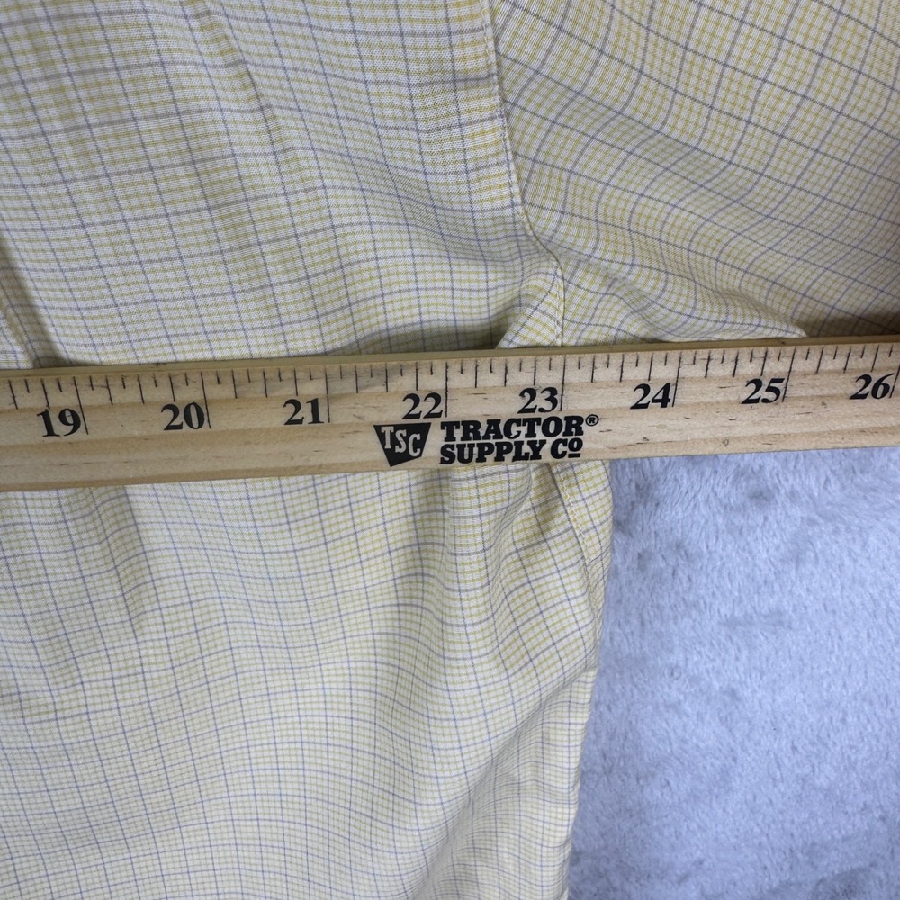 Simms Mens XL Yellow Plaid Short Sleeve‎ Fishing Shirt Nature Coast Fly Shop FL - Picture 6 of 9